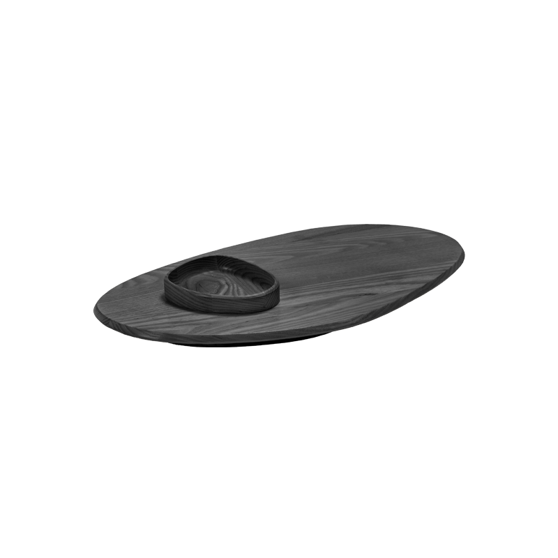 Plateau, plat PLATTER + BOWL 1 Frêne teinté noir SERAX