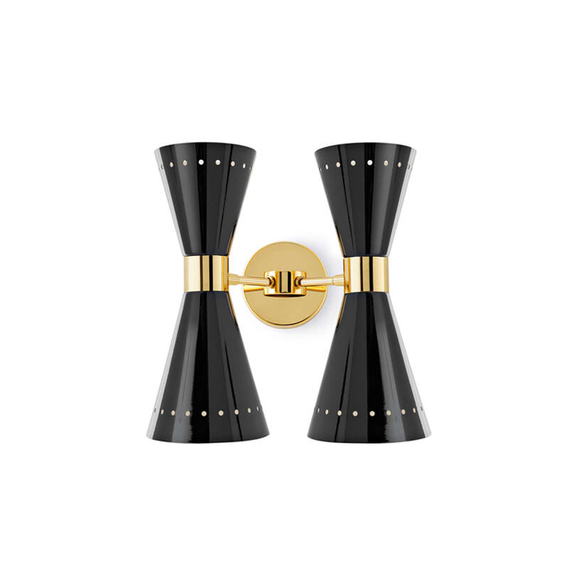Applique MEGAFONO double Noir STILNOVO