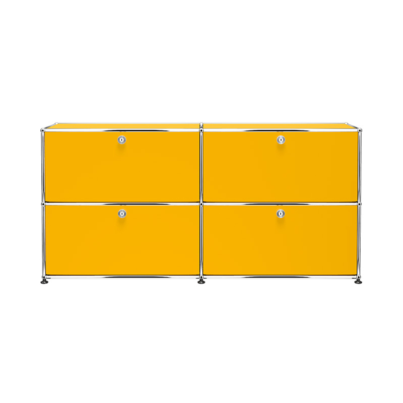 Meuble de rangement USM HALLER E2 Jaune or USM HALLER