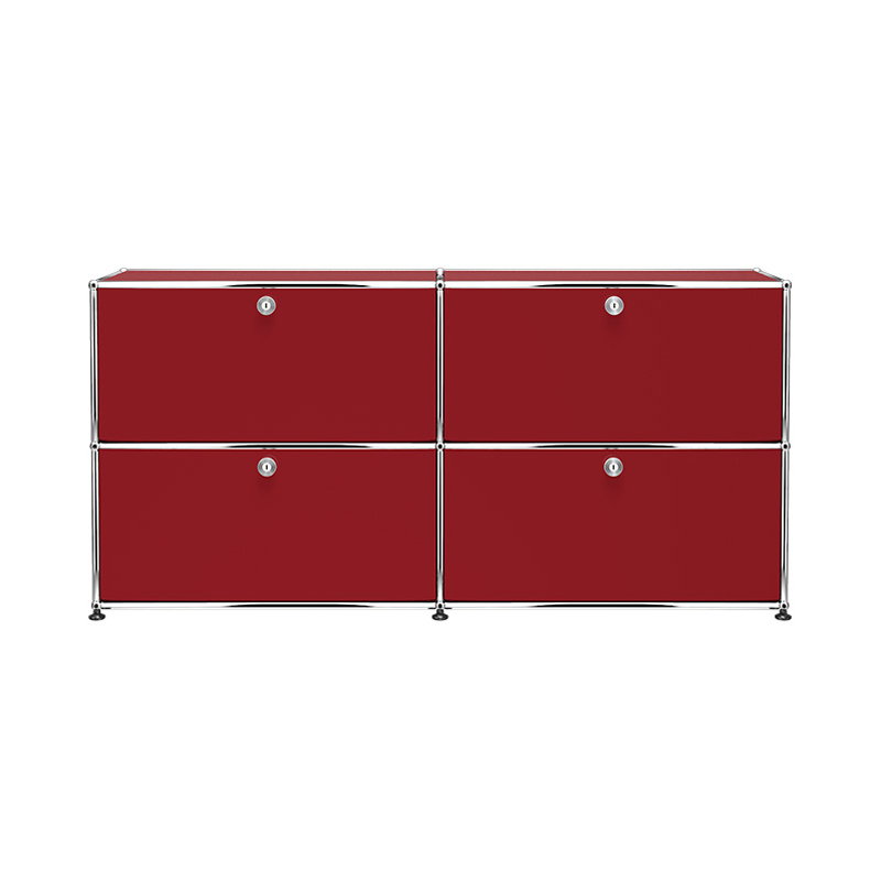 Meuble de rangement USM HALLER E2 Rouge rubis USM USM HALLER