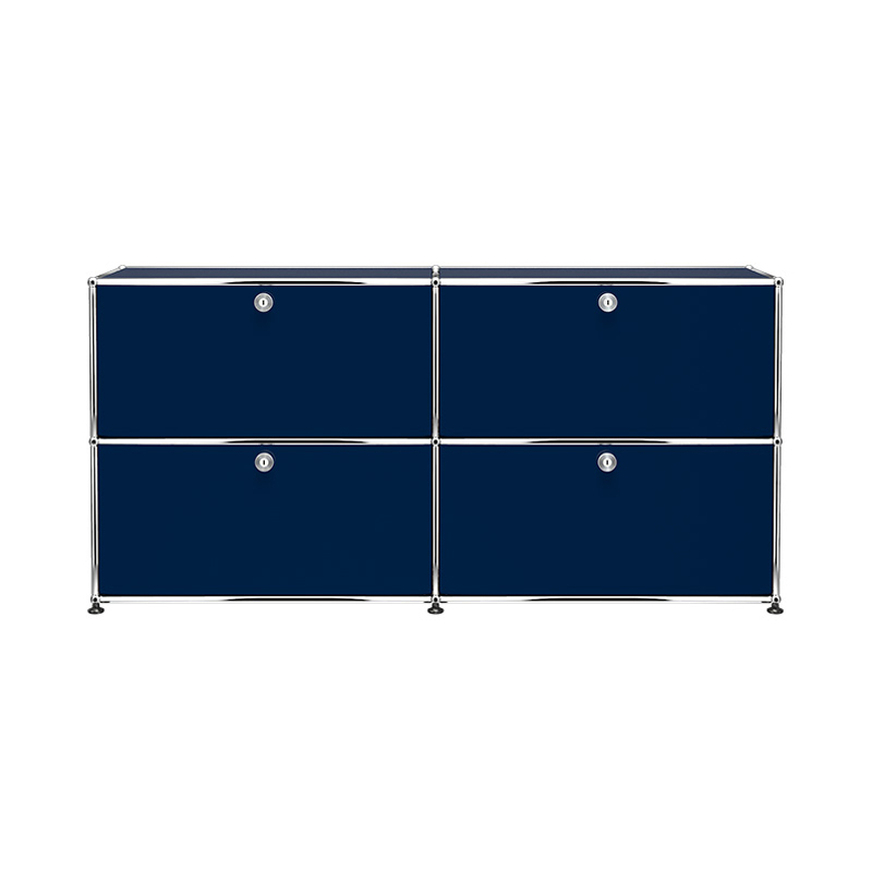 Meuble de rangement USM HALLER E2 Bleu acier USM HALLER