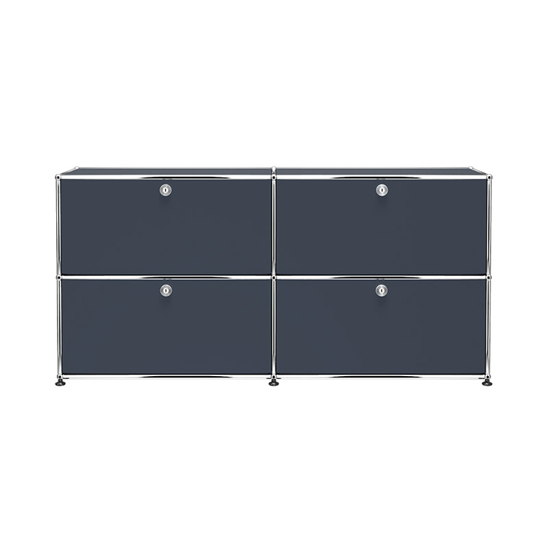Meuble de rangement USM HALLER E2 Anthracite USM HALLER