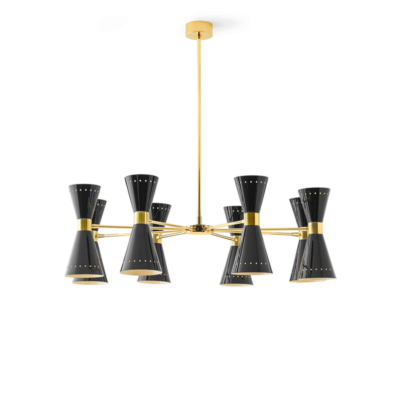 Suspension MEGAFONO Ø 99 Noir STILNOVO