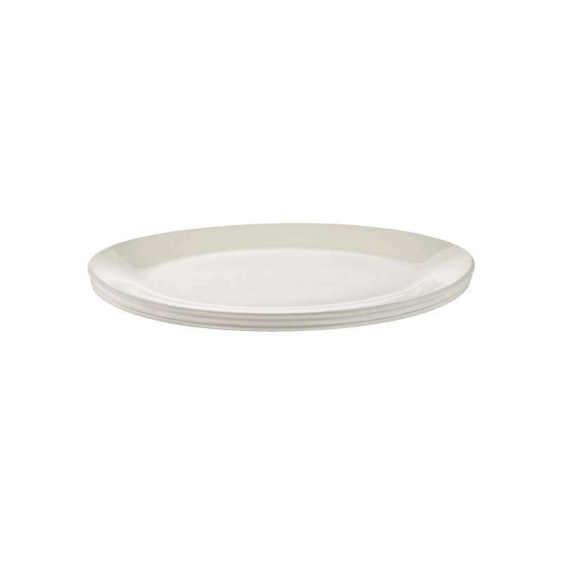 Plateau, plat Plat de service oval DUNE L Blanc albâtre SERAX