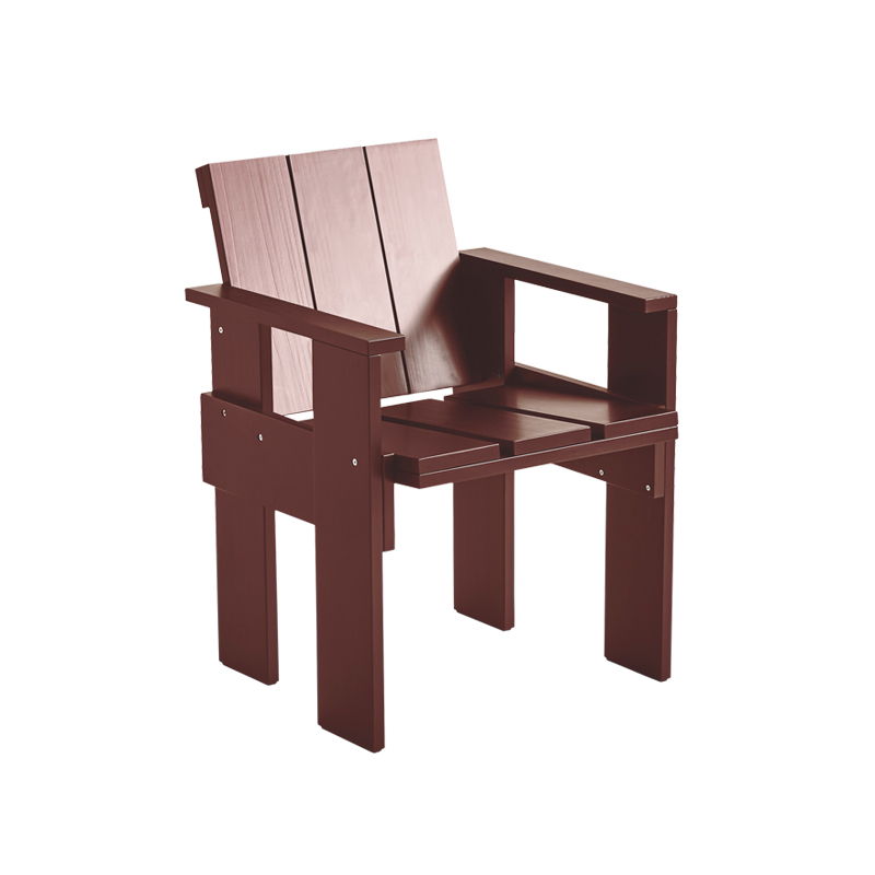 Chaise extérieur Petit fauteuil CRATE Rouge fer HAY