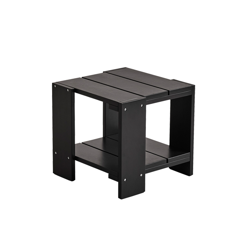 Table basse extérieur Table d'appoint CRATE Noir HAY
