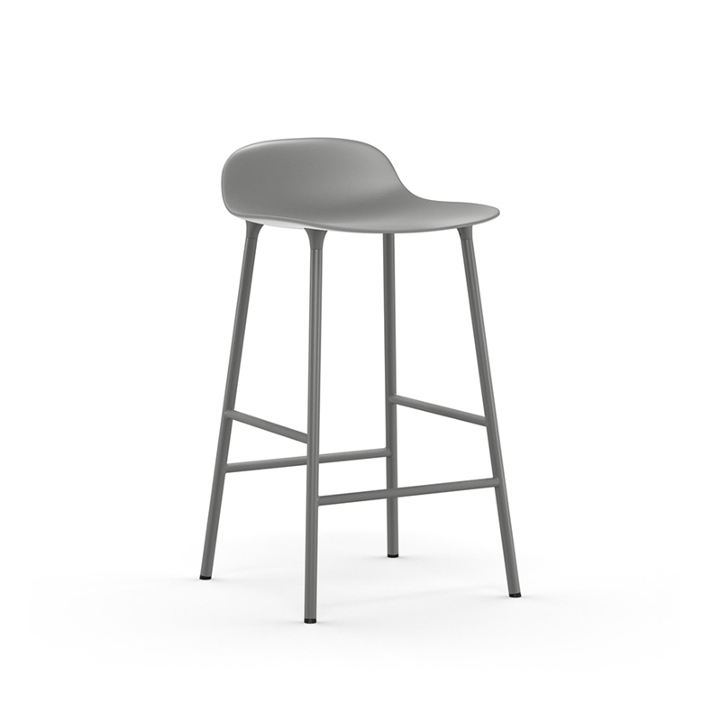 Tabouret haut FORM BARSTOOL pieds acier Gris Normann Copenhagen