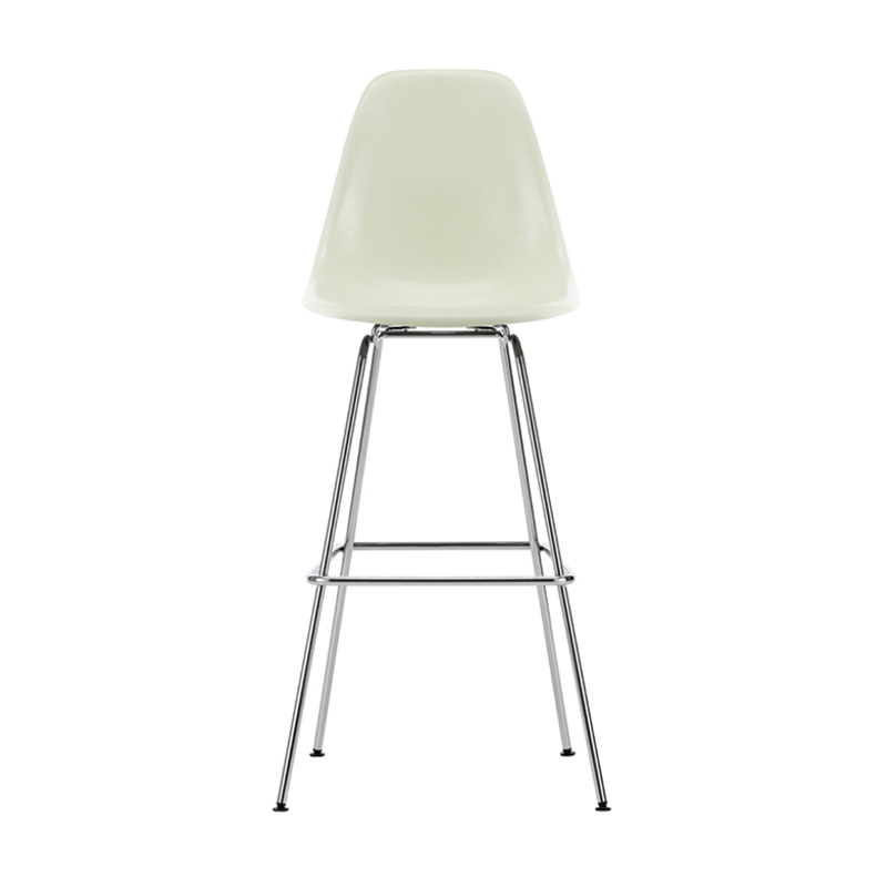 Tabouret haut EAMES FIBERGLASS STOOL High Parchemin Eames VITRA