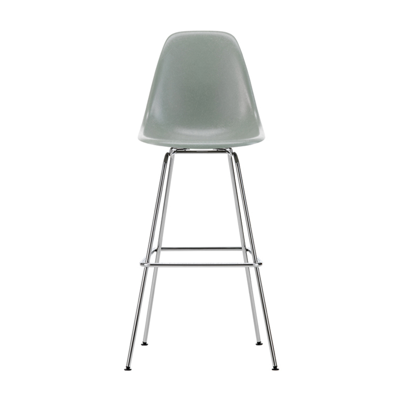 Tabouret haut EAMES FIBERGLASS STOOL High Vert mousse Eames VITRA