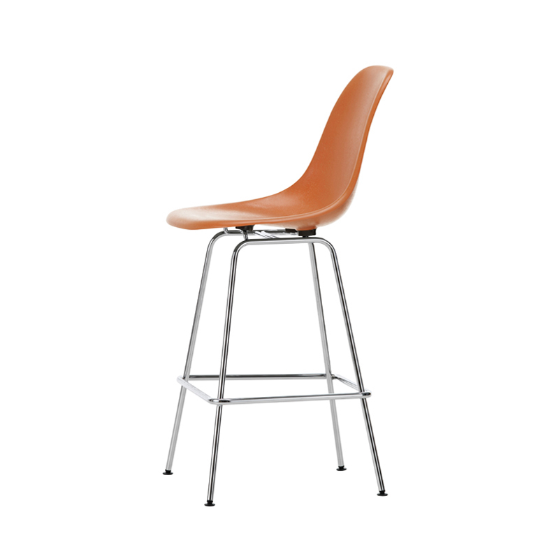 Tabouret haut EAMES FIBERGLASS STOOL Medium Rouge orange Eames VITRA