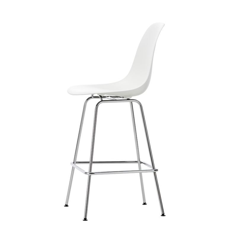 Tabouret haut EAMES PLASTIC STOOL Medium Blanc VITRA