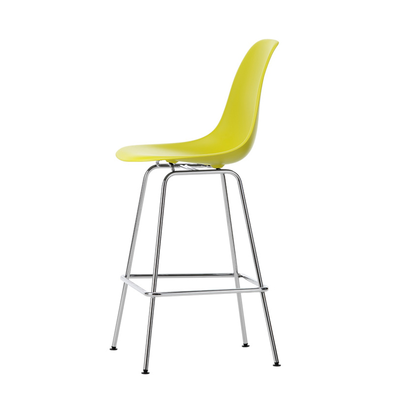 Tabouret haut EAMES PLASTIC STOOL Medium Moutarde RE VITRA