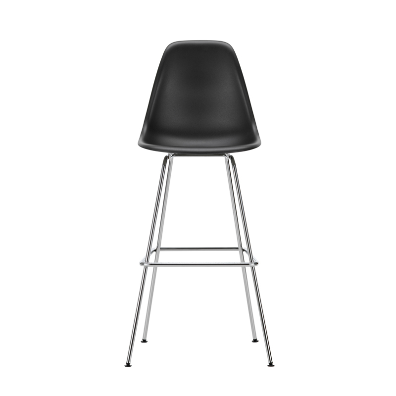 Tabouret haut EAMES PLASTIC STOOL High Noir RE VITRA