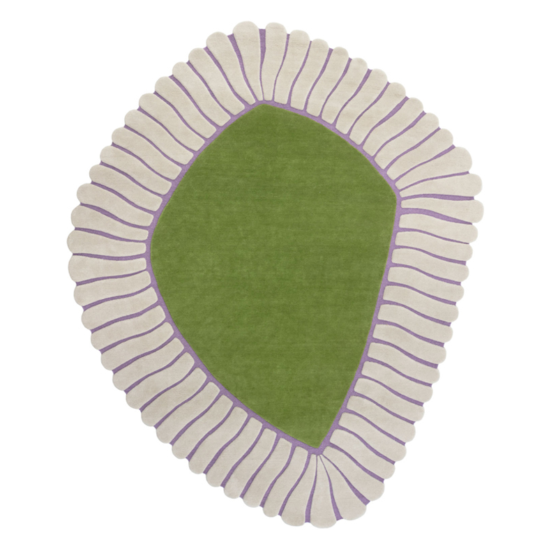 Tapis Tapis M'AMA NON M'AMA LARGE Perle/Olive CC-TAPIS