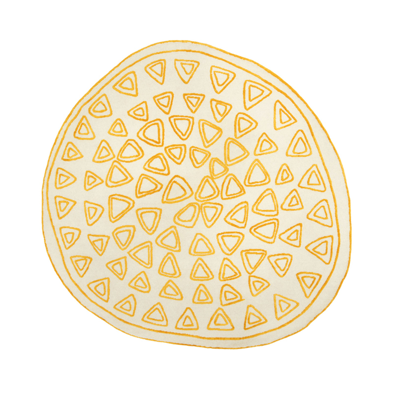 Tapis Tapis NAÏF TRIANGLES Jaune CC-TAPIS