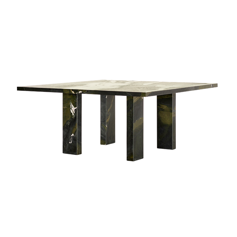 Table CLOCKWISE 160x160 Marbre Vert Avocado TACCHINI