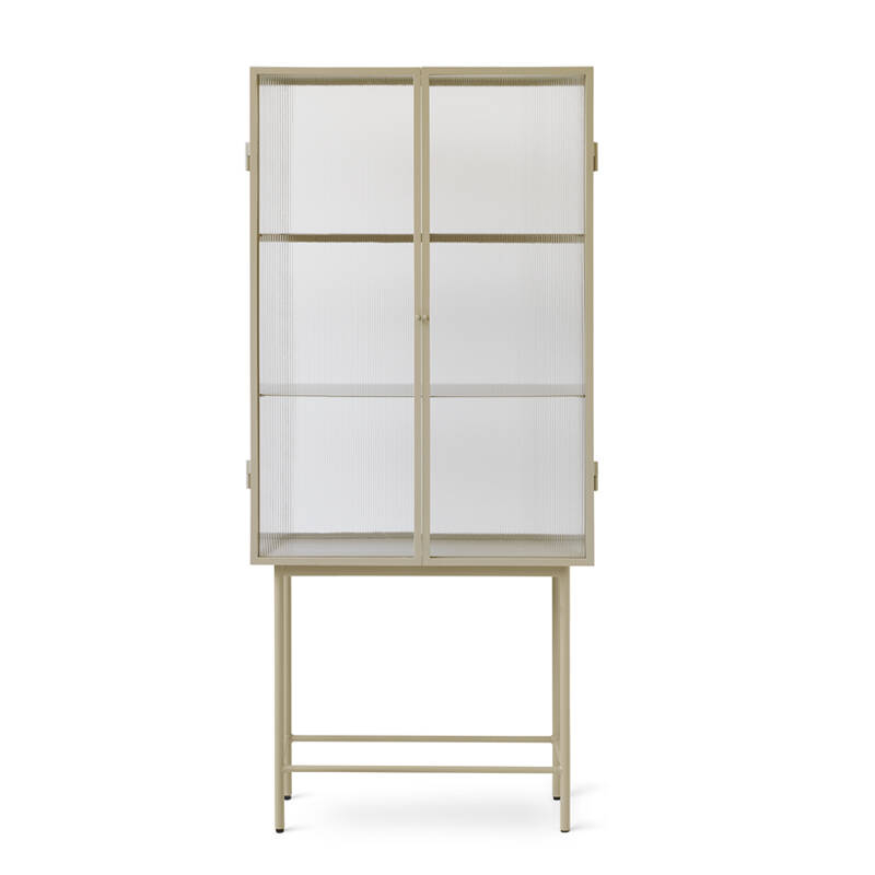Meuble de rangement Vitrine HAZE verre cannelé Cachemire FERM LIVING