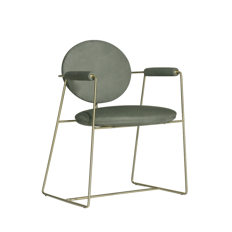 Chaise GEMMA Cuir Kashmir Mousse BAXTER MADE IN ITALY