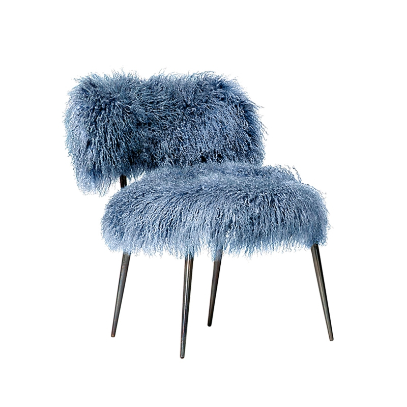 Fauteuil NEPAL Mongolia bleu BAXTER MADE IN ITALY