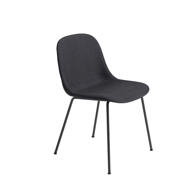 Chaise FIBER CHAIR 4 pieds acier coque tissu Noir 183 MUUTO