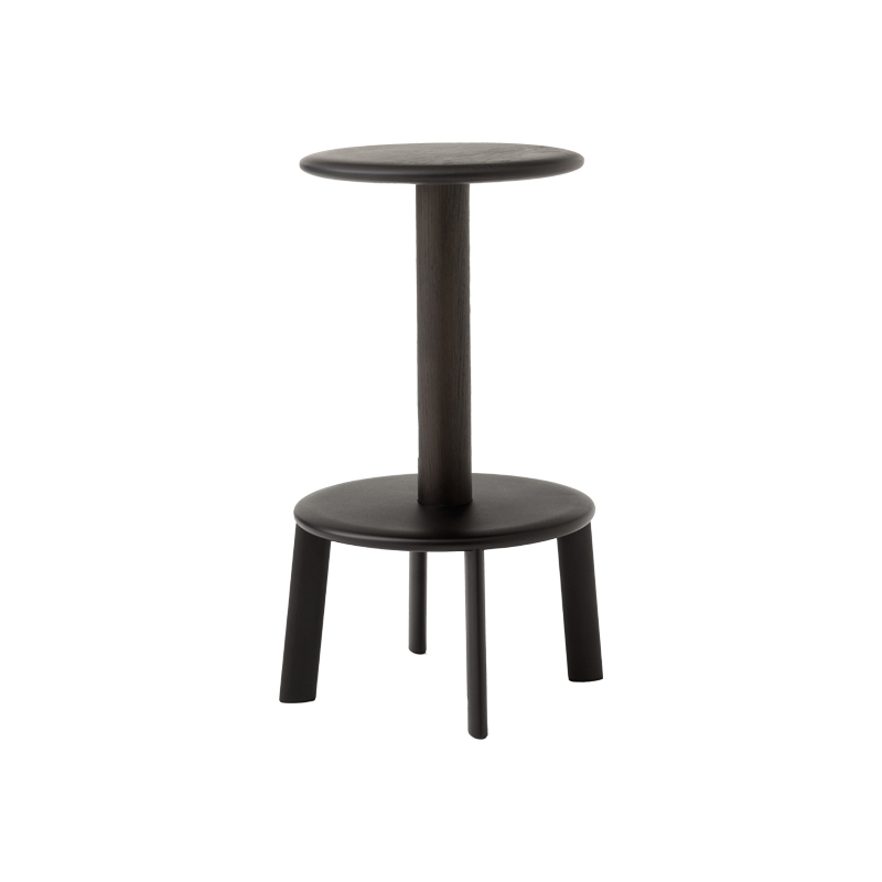 Tabouret haut MASSIF AV39 Chêne foncé/ noir AND TRADITION