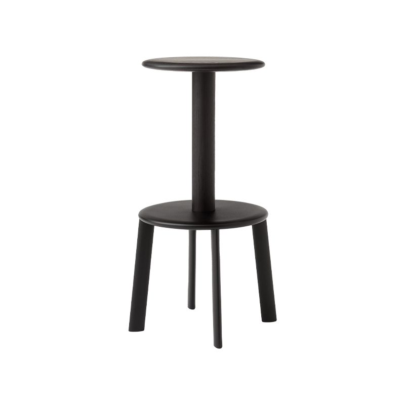 Tabouret haut MASSIF AV40 Chêne foncé/ noir AND TRADITION