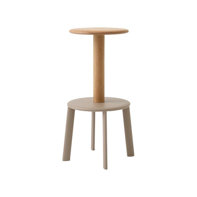Tabouret haut MASSIF AV40 Chêne/ beige AND TRADITION