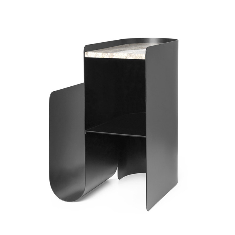 Table d'appoint guéridon VAULT Noir FERM LIVING