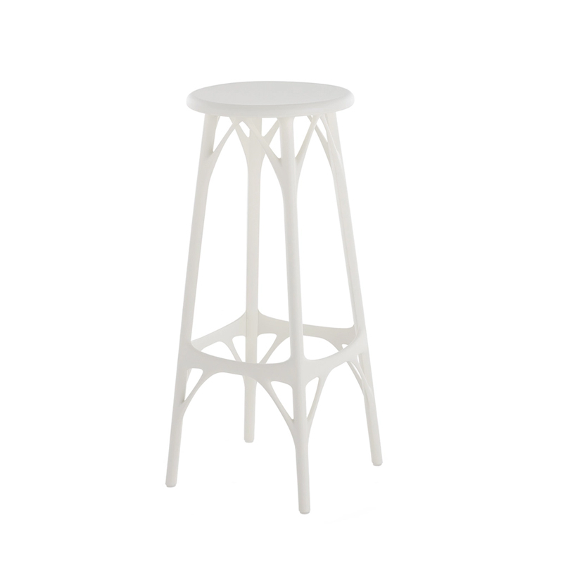Tabouret haut A.I. STOOL LIGHT H 75 Blanc KARTELL