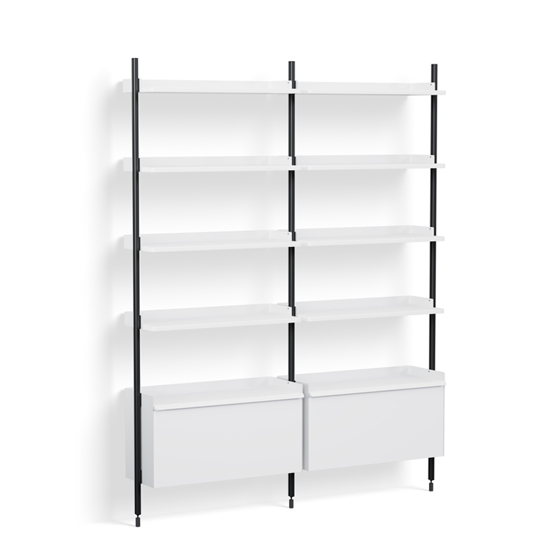 Etagère PIER SYSTEM 122 Blanc/ noir HAY