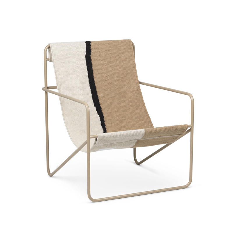 Fauteuil DESERT Soil Sable, beige, noir FERM LIVING