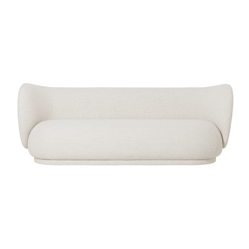 Canapé RICO 3 places Bouclé Blanc cassé FERM LIVING