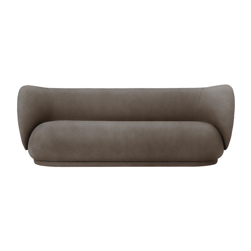 Canapé RICO 3 places Brossé Gris chaud FERM LIVING
