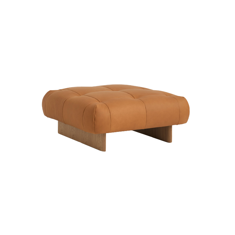Pouf Ottoman QUILTON LIFT Cuir Sense Cognac HAY