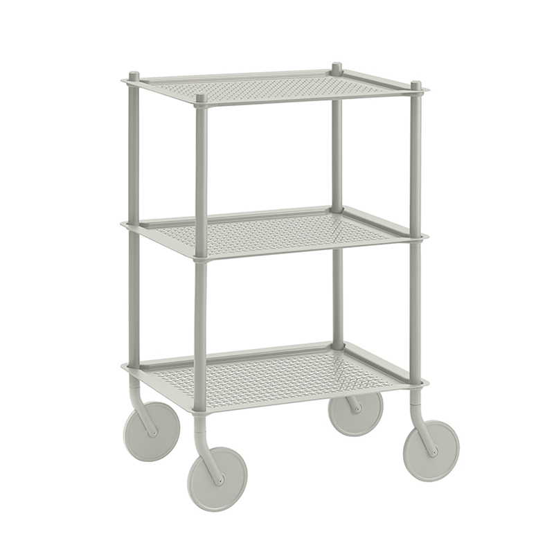 Desserte FLOW TROLLEY 3 niveaux Gris MUUTO