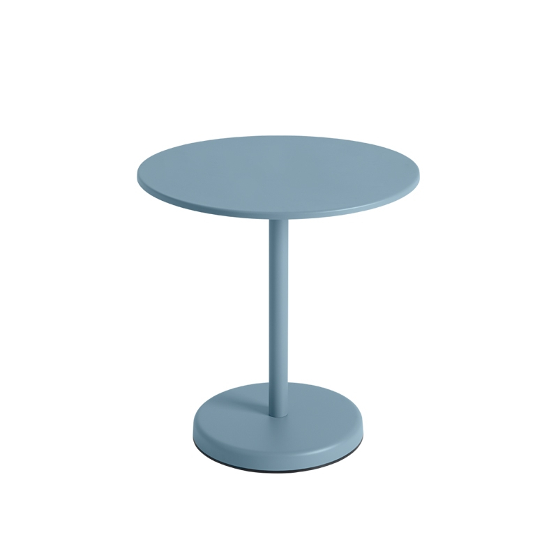Table extérieur LINEAR STEEL CAFE Ø 70 Bleu clair MUUTO