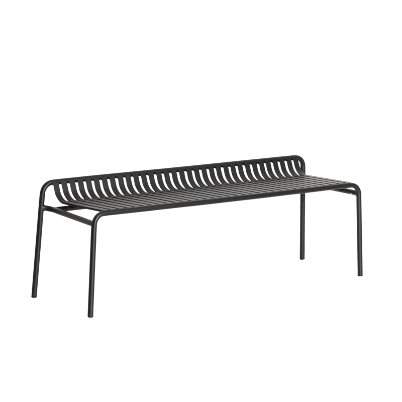 Banc extérieur WEEK-END sans dossier Noir PETITE FRITURE