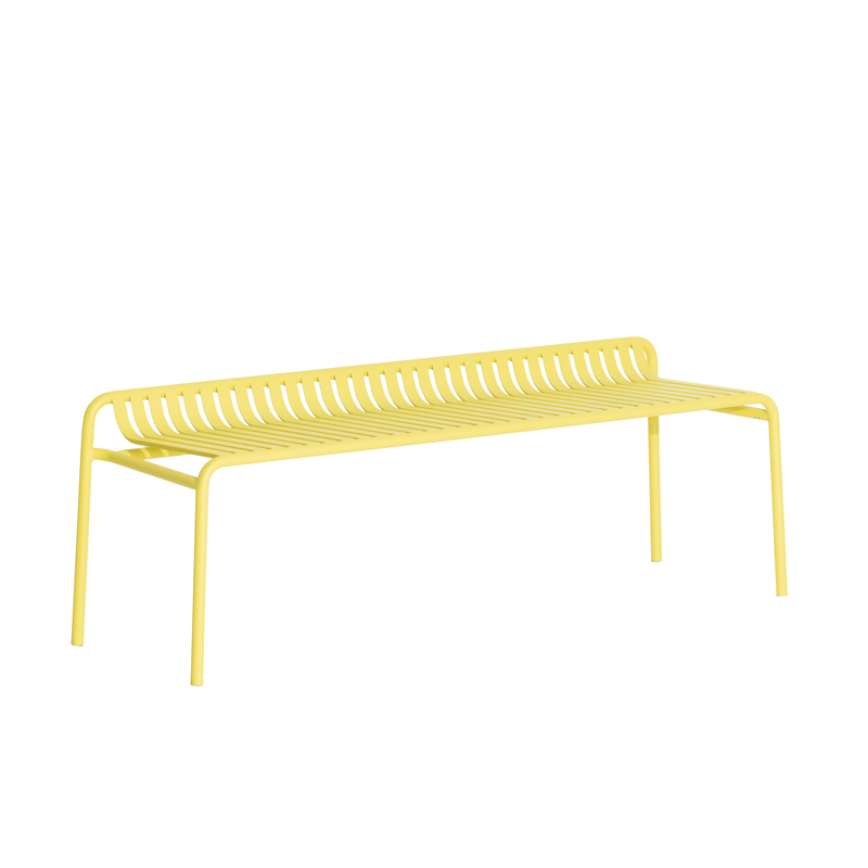 Banc extérieur WEEK-END sans dossier Jaune PETITE FRITURE