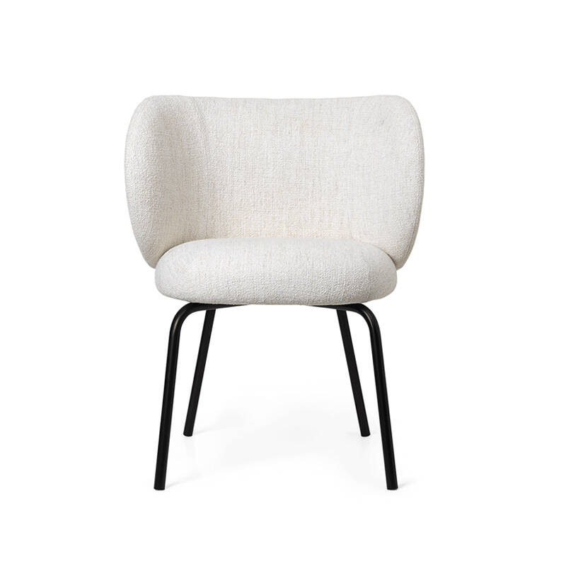 Chaise RICO 4 pieds Bouclé Blanc cassé FERM LIVING