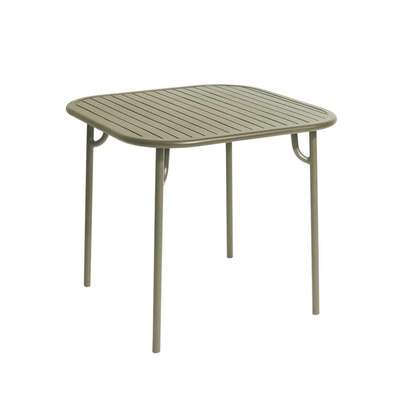 Table extérieur WEEK-END 85x85 Vert jade PETITE FRITURE