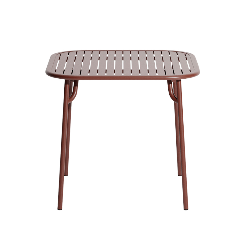 Table extérieur WEEK-END 85x85 Rouge brun PETITE FRITURE