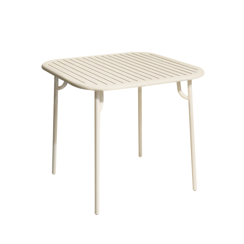 Table extérieur WEEK-END 85x85 Ivoire PETITE FRITURE