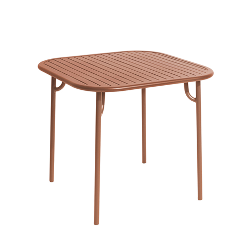 Table extérieur WEEK-END 85x85 Terracotta PETITE FRITURE