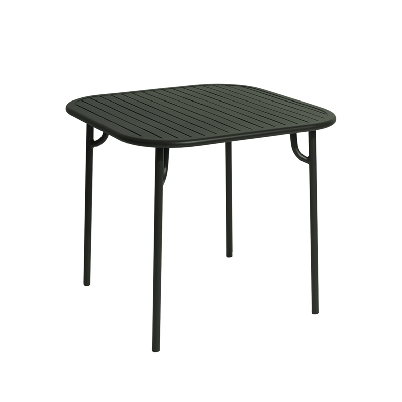 Table extérieur WEEK-END 85x85 Vert bouteille PETITE FRITURE