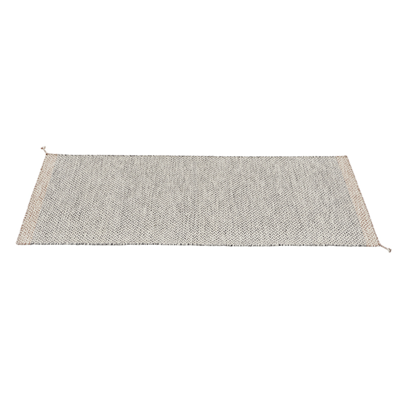 Accessoire extérieur Tapis PLY Recyclé 80x200 Noir et blanc MUUTO