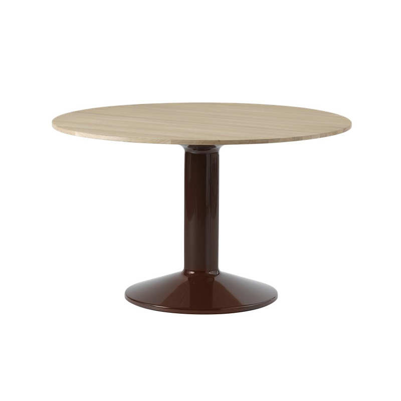 Table MIDST Ø 120 Chêne/ rouge foncé MUUTO