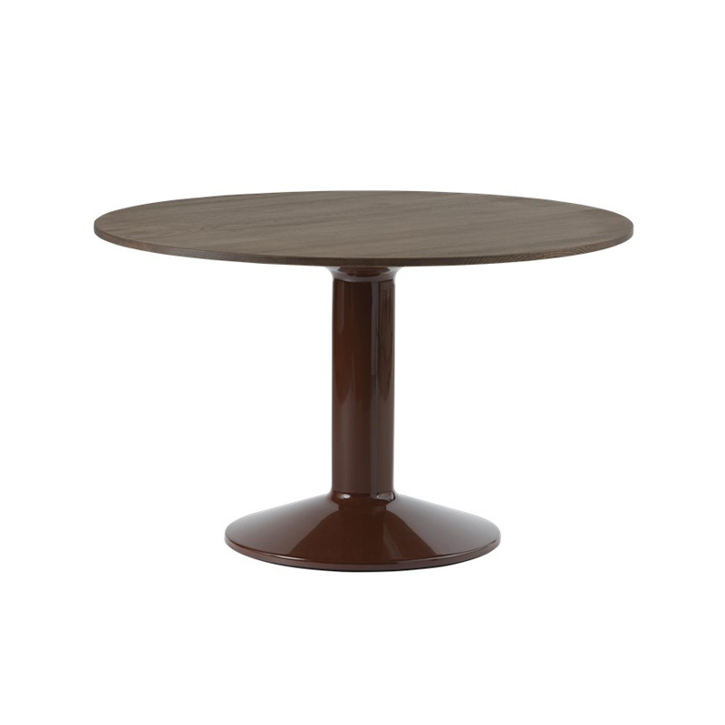 Table MIDST Ø 120 Chêne foncé/ rouge foncé MUUTO