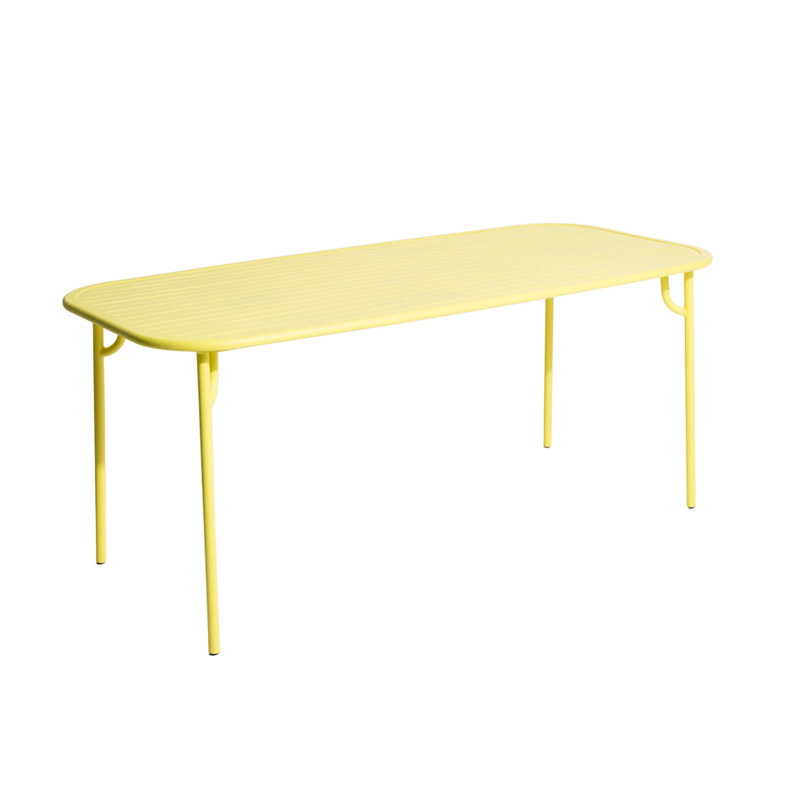 Table extérieur WEEK-END rectangulaire Jaune PETITE FRITURE