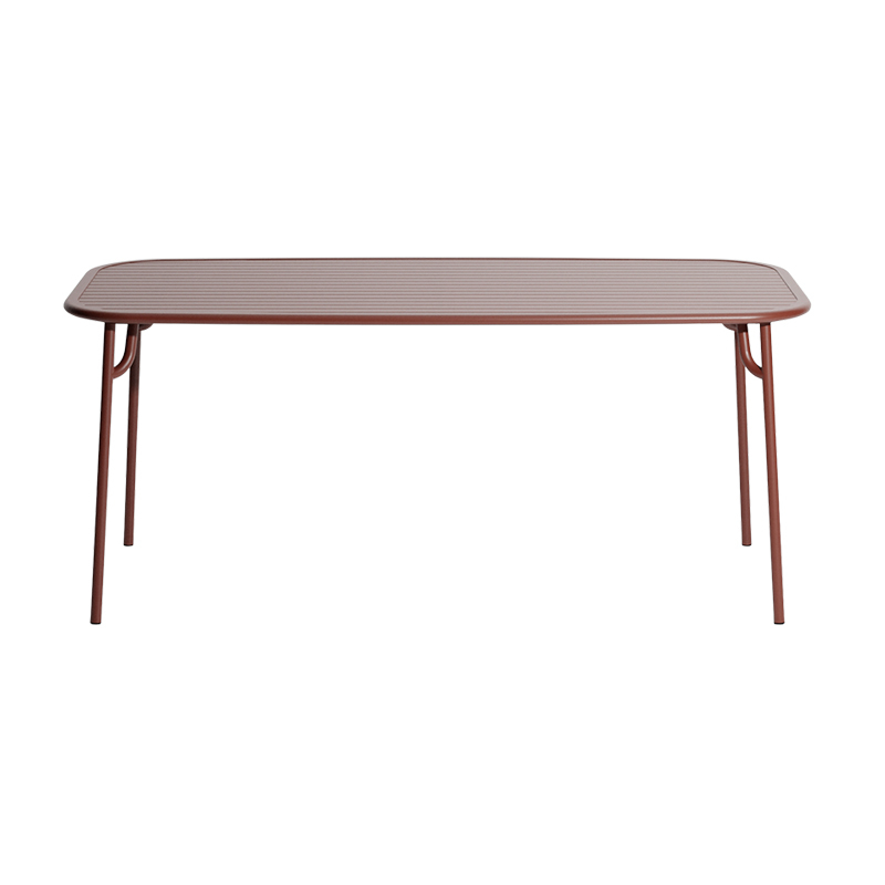Table extérieur WEEK-END rectangulaire Rouge brun PETITE FRITURE