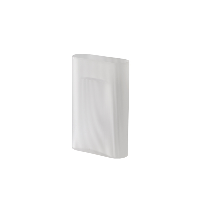 Vase VASE RIDGE Verre H 35 Blanc MUUTO